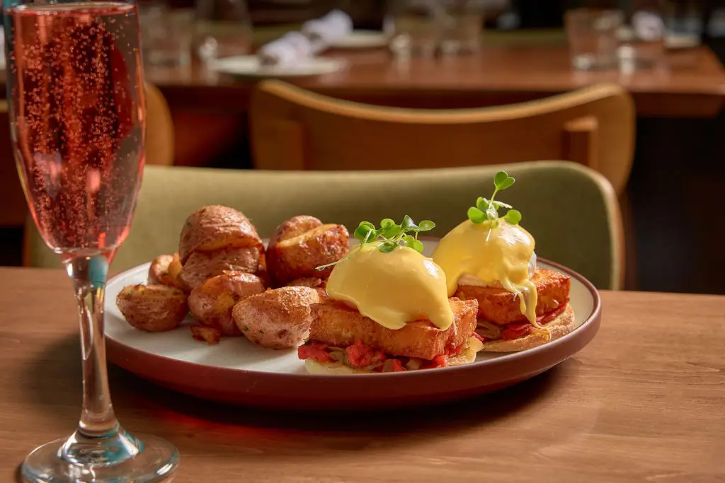 Eggs Benedict with Halloumi Cheese Brunch Special Toronto Hot House